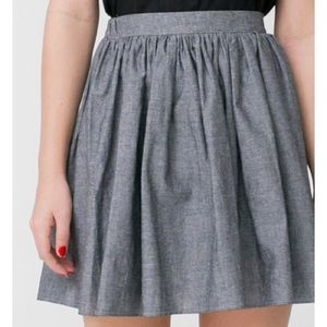 American Apparel Gray Skater Skirt